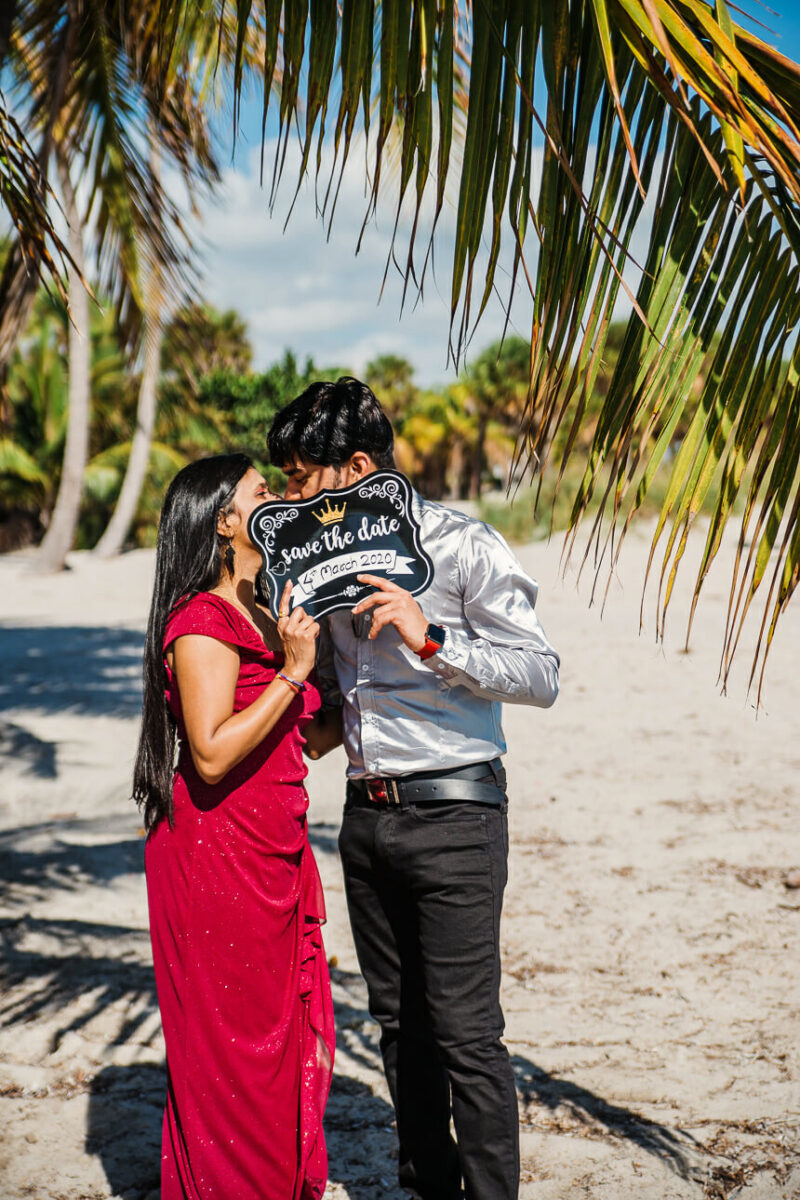 Karishma and Abhijit's Save the Date Pre Wedding shoot in Miami - by Freire  Wedding Photo